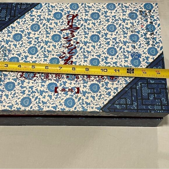 Chinese porcelain cobalt blue floral camellia gaiwan tea set of 12 - Picture 15 of 16